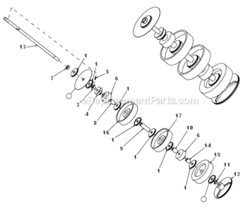 Part Location Diagram of 135830 MK Diamond Flange, Blade